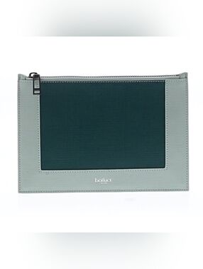 Botkier Two-Tone Green Zip Pouch with removeable Strap